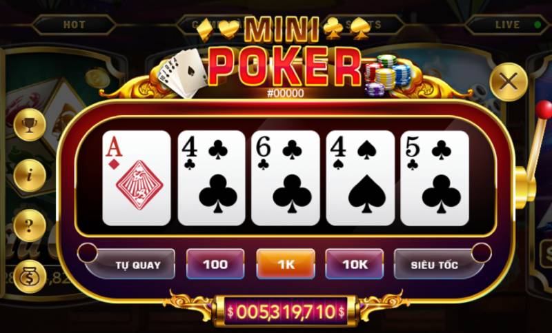 Cách Chơi Mini Poker - Bí Quyết "Ẵm Trọn" Jackpot Siêu Tốc Bước 3: So bài với bảng thưởng và nhận tiền